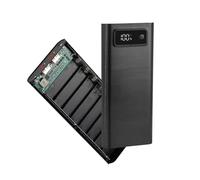 Woedpez Alloggiamento batteria 18650 con display LCD. Carica batteria rimovibile 8 x 18650 alloggiamento esterno con tecnologia di ricarica rapida