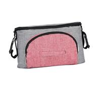 Woedpez Baby Travel Essential Caddys Con Cinghia Passeggini Accessori Universali Organizzatori Con Portabicchiere Baby Organizer, grigio, One Size