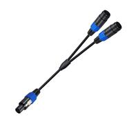 Woedpez Cavo audio professionale con 1 spina e 2 prese Speakon a Speakon Splitter DJ Cavo altoparlante con collegamento Twist Lock