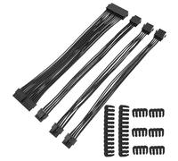 Woedpez Cavo di prolunga per scheda madre, 24 pin, GPU 8 pin, PCIE 6 + 2 pin, 8 pin, 18 AWG cavo di alimentazione
