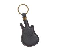 Woedpez Custodia per plettri per chitarra elettrica, a forma di portachiavi, adatta per uso domestico e palco, Nero