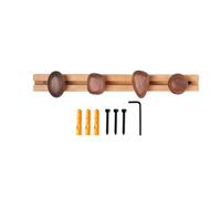 Woedpez Ganci portaoggetti da parete per corridoio, Black Walnuts Row 4 | Borsa per vestiti, organizer per cappelli, per ingresso, corridoio, camera da letto, armadio, spazi domestici,