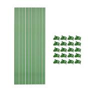 Woedpez Kit per piante 22 pezzi staffa pieghevole con clip antiscivolo con rivestimento antiruggine per piante rampicanti in vaso aste flessibili per piante da giardino
