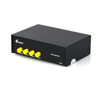 Woedpez Scatola di commutazione VGA 4 in 1 Out, interruttore manuale di condivisione per schermi LCD PC