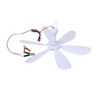 Woedpez Ventilatore a soffitto portatile 12 V 50 8 cm Ventilatore a soffitto per appendere campeggio ventilatore 6 fogli per gazebo esterno ventilatore a soffitto