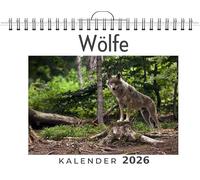 Wölfe: (Wandkalender 2026, Kalender DIN A4 quer, Monatskalender im Querformat mit Kalendarium, das perfekte Geschenk)