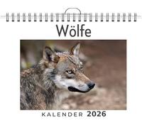 Wölfe: (Wandkalender 2026, Kalender DIN A4 quer, Monatskalender im Querformat mit Kalendarium, das perfekte Geschenk)