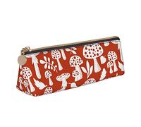 woerexker Astuccio per matite da donna con funghi rossi, semplice scatola da trasporto per adulti, con cerniera liscia, durevole e leggero, per ufficio, Come nella foto, Taglia unica, Organizer per