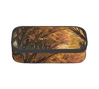 woerexker Astuccio portamatite grande capienza The Lion at Sunset, astuccio per penne portatile con cerniera, La strada per Autumn Park, Taglia unica, Organizer per borse