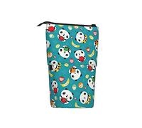 woerexker Grazioso astuccio telescopico a forma di panda in piedi con banana, astuccio telescopico per cosmetici, cancelleria da scrivania, organizer per forniture per ufficio, Come nella foto, Taglia