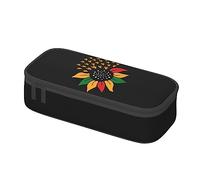 woerexker Juneteenth - Astuccio portapenne con girasole nero e storia afroamericana, astuccio per cancelleria, cosmetici, cancelleria da scrivania, organizer per ufficio, donne e uomini, Come nella
