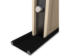 WÖRTHIT - Paraspifferi Sottoporta Universale per Porte Blindate e Normali Interne ed Esterne - Protegge dal Freddo, Umidità, Acqua e dagli Insetti - Lavabile e Sfoderabile (NERO, 1 Metro)