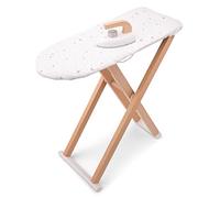 Woet® ASSE da Stiro Giocattolo in Legno con Ferro, Pieghevole | Set bucato giocattolo, asse da stiro e ferro, accessori per bambole, gioco domestico e di imitazione, da 3 anni