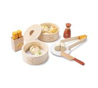 Woet® - Cibo Giocattolo Dim Sum in Legno per Bambini - Set di Alimenti Giocattolo 23 Pezzi - Giocattolo da Cucina per Gioco di Imitazione - A Partire da 3 Anni - Regalo per Bambini e Bambine