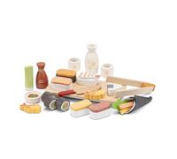Woet® - Cibo Giocattolo Sushi in Legno per Bambini - Set di Alimenti Giocattolo 30 Pezzi - Giocattolo da Cucina per Gioco di Imitazione - A Partire da 3 Anni - Regalo per Bambini e Bambine