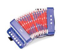 Woet® Fisarmonica giocattolo con libretto musicale, blu | Fisarmonica per bambini, strumento musicale giocattolo, ritmo e melodia, primi approcci alla musica, da 3 anni