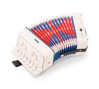 New Classic Toys - Fisarmonica con libro musicale - bianco