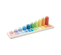 Woet® Gioco educativo in Legno per Imparare a contare | Gioco in legno per imparare a contare, numeri, primi calcoli, abbinamento dei colori, Montessori, gioco impilabile, da 3 anni