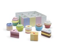 New Classic Toys- Assortimento di Dolci/Pasticcini in Confezione Regalo Giocattoli da Cucina e Cibo, Colore Rosa, Torte, 10626