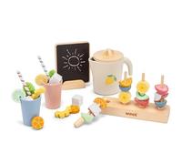 Woet - Set Summer Party in Legno per Bambini - Gioco Stand di Limonata 37 Pezzi FSC - Giocattolo da cucina e cibo fittizio - Accessori d'imitazione - Da 3 anni - Regalo per ragazze e ragazzi