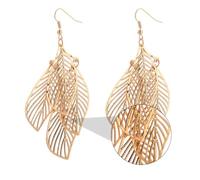 WOFASHPURET 1 Paio Di Orecchini A Foglia A Strati Orecchini A Foglia Orecchini A Foglia Cava Orecchini Da Donna Orecchini Alla Moda Orecchini A Foglia Alla Moda Orecchini Con Nappe
