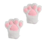 WOFASHPURET 1 Paio Guanti ad artiglio di gatto Cosplay guanti senza dita per Mitten guanti a zampa di gatto ragazzo guanto guanti zampa di gattino guanti per Peluche bianca