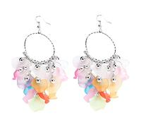 WOFASHPURET 1 Paio orecchini di petali colorati Orecchini penzolanti penzolare Di moda drop earrings pendente dell'orecchio della nappa pendente dell'orecchio del petalo Acrilico Colorful