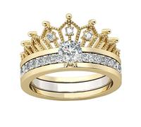 WOFASHPURET 1 Pz 2 1 Anello Staccabile Con Logo In Oro Collana Bicolore Anelli Per Donna Porta Stella Pietra Di Autentico Graffetta Turchese Mandrino Spilli Bandiere Lega Argento