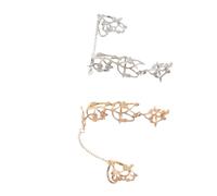 WOFASHPURET 1 Set Anelli Della Catena Del Dito Del Partito Anelli Per Ragazze Anelli Regolabili Le Ragazze Suonano Anelli Decorativi Per Le Nocche Anelli Da Dito Maschili Lega Silver 2 Pezzi