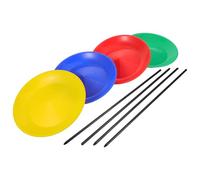 WOFASHPURET 1 Set di Piatti da Circo per Giocoleria: Piatti Rotanti con Bastoncini per Allenare le Abilità - Giocattolo con Vassoio Rotante per Principianti - Forniture per Giochi da Circo e Feste