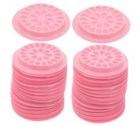 WOFASHPURET 100 pezzi Supporti Colla per Extension Ciglia in Rosa Pallet con Design Scanalature Multiplo per Fissaggio Rapido e Preventivo Solidificazione Colla Strumenti Professionali per