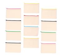 WOFASHPURET 12pezzi Borsa in Tela con Cerniera in Metallo Astuccio per Matite e Penne Borsa Fai da Te Personalizzabile per Cosmetici e Oggetti Vari Colore Casuale