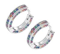 WOFASHPURET 1paio Orecchini Piccoli Rutenio Con Strass Per Donna Design Elegante e Leggero Per Ogni Occasione Orecchini Brillanti e Unici