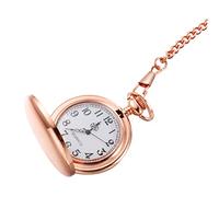 WOFASHPURET 1pezzi Orologio Da Tasca Vintage Elegante Lega Con Design Retro Due Facce Orologio Al Quarzo Classico Oro Rosa Accessorio Alla Moda Per Uomini e Donne