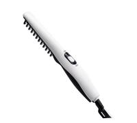 WOFASHPURET 1pezzi Pettine Elettrico Per e Spazzola Riscaldante Portatile Anti-umidità Per Styling Veloce e Sicuro Adatta Per e Donne Colore Bianco