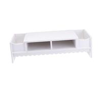 WOFASHPURET 1pezzi Rialzo Creativo per Monitor da Scrivania Mensola Multifunzionale per Ufficio e Casa Supporto per Organizer da Tavolo Bianco
