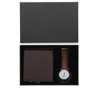 WOFASHPURET 1set Orologio e Portafoglio Imitazione Per Uomini Elegante Per Compleanni e Occasioni Speciali