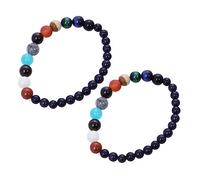 WOFASHPURET 2 Pezzi braccialetto pianeta Braccialetti di fascino Braccialetti da donna braccialetto a stella braccialetti elastici braccialetto del solare braccialetto dell'universo