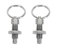 WOFASHPURET 2 Pezzi Perno di Bloccaggio in Acciaio Inox Molla Retrattile e Anello di Trazione, Manopola a Pistone Industriale per Apparecchiature e Accessori Meccanici, Stantuffo a Molla