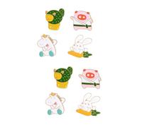 WOFASHPURET 2 Set Spilla Di Coniglio Spilla Animale Carino Spilla Smaltata Di Coniglio Smalto Animale Dei Cartoni Animati Spettatura Di Gatti Spilla Carina Spilla Di Maiale 4 Pezzi*2