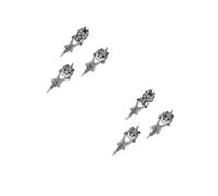 WOFASHPURET 2 Set Squillo Suonano Gli Uomini Decorazione Dell'anello Dito Suona Gli Uomini Clava Claves Ringlith Men Anello Di Giunzione Retrò Anello Maschile Esagerato Lega Silver 3 Pezzi * 2