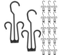 WOFASHPURET 20 Ganci per Scarpe in Plastica Nero, Organizer da Appendere per Casa e Negozio, Espositori e Stendibiancheria per Scarpe Multifunzione per Asciugatura e Conservazione