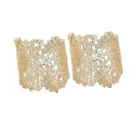 WOFASHPURET 2pezzi Bracciale Cuff Regolabile Per Bracciale Aperto e Lussuoso Rete Per e Speciali