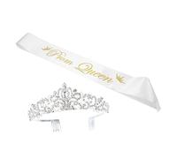 WOFASHPURET 2Pezzi Copricapo Nuziale con Set Corone Scintillanti Accessorio per Cerimonie e Resistente e Antiruggine per Matrimoni e Feste Speciali