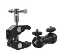 WOFASHPURET 2pezzi Microphone Crab Clamps Con Supporto Sfera Clip Microfono Resistente Per Uso Scuole Uffici e Teatri