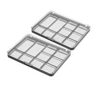 WOFASHPURET 2pezzi Palette Di Ombretti Vuota in Metallo Porta Trucco Con Coperchio Trasparente