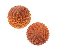 WOFASHPURET 2pezzi Palline per Esercizi Manuali in Legno Palline da Massaggio Forma di Durian per Fitness e Promuove Flessibilità delle Mani e Rilievo