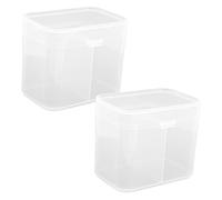 WOFASHPURET 2pezzi Scatola Organizer Per Dischetti Di Cotone Per Trucco e Rimozione Smalto Contenitore Per Accessori Di Bellezza Design Compatto e Pratico Per Saloni e Uso Personale