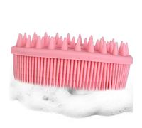 WOFASHPURET 2pezzi Spazzola Massaggiante in Silicone Per Ragazza Per Bagnetto Del Ragazza Testina Delicata Che Non Danneggia La Facile Da Usare Shampoo o Bagnoschiuma Design Bifacciale Per Mas