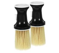 WOFASHPURET 2pezzi Spazzola Per Barberia Con Design Rimovibile e Applicatore Per Polvere Setole Morbide Per Massaggio Comfortevole Del Capelluto Per Casa e Salone